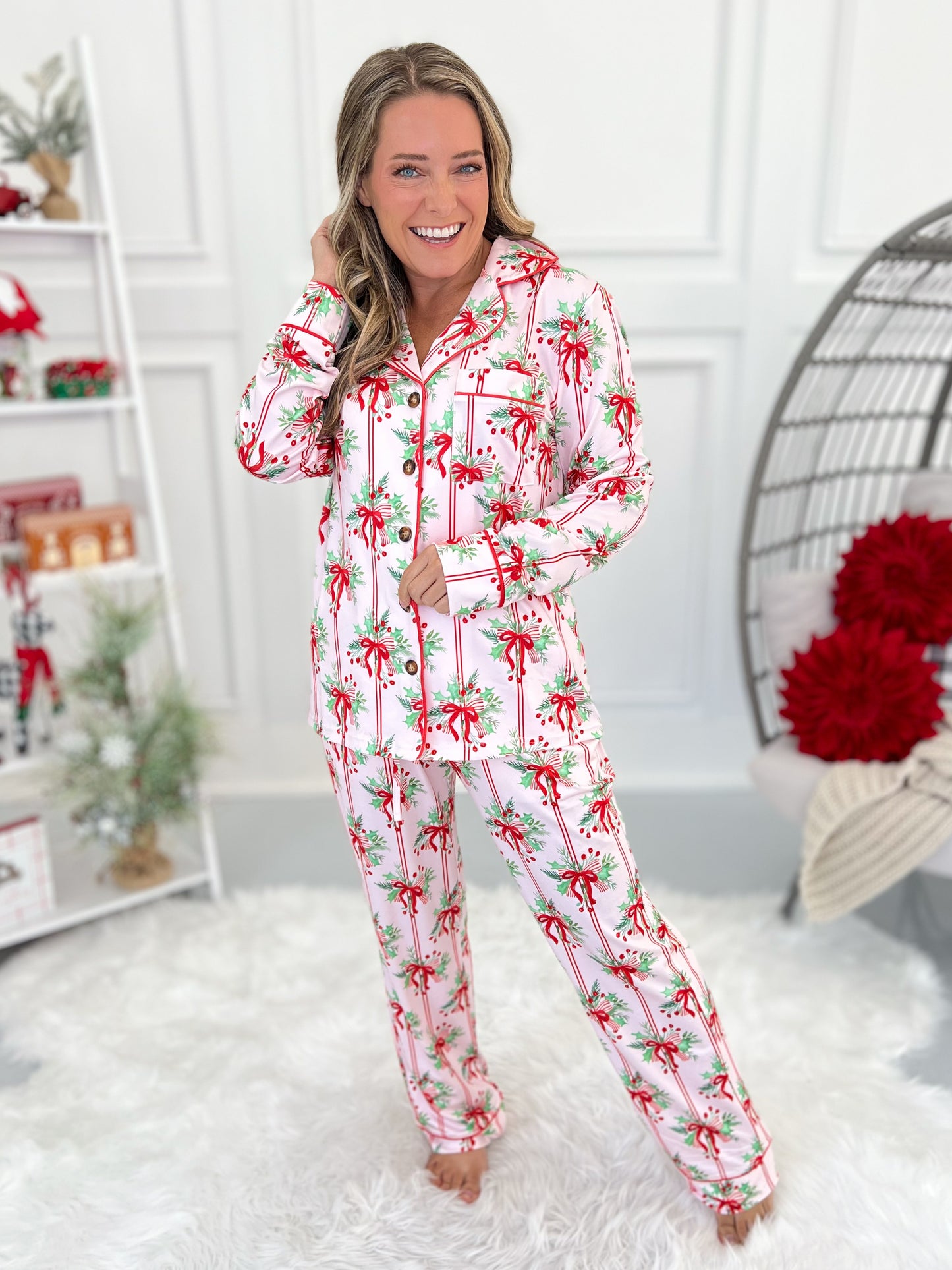 Christmas Bow Holiday Lounge Set