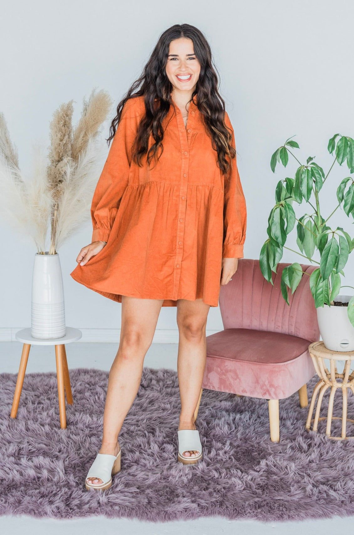 Keeping It Real Button Up Dress  - Final Sale