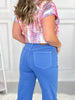 Judy Blue - Sky Blue Dyed Tummy Control Cropped Wide Jeans