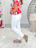 Judy Blue - Side Seam Braided Detail Relaxed Fit White Jeans - Final Sale