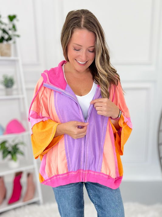 By The Beachside Zip Up Hoodie - Final Sale