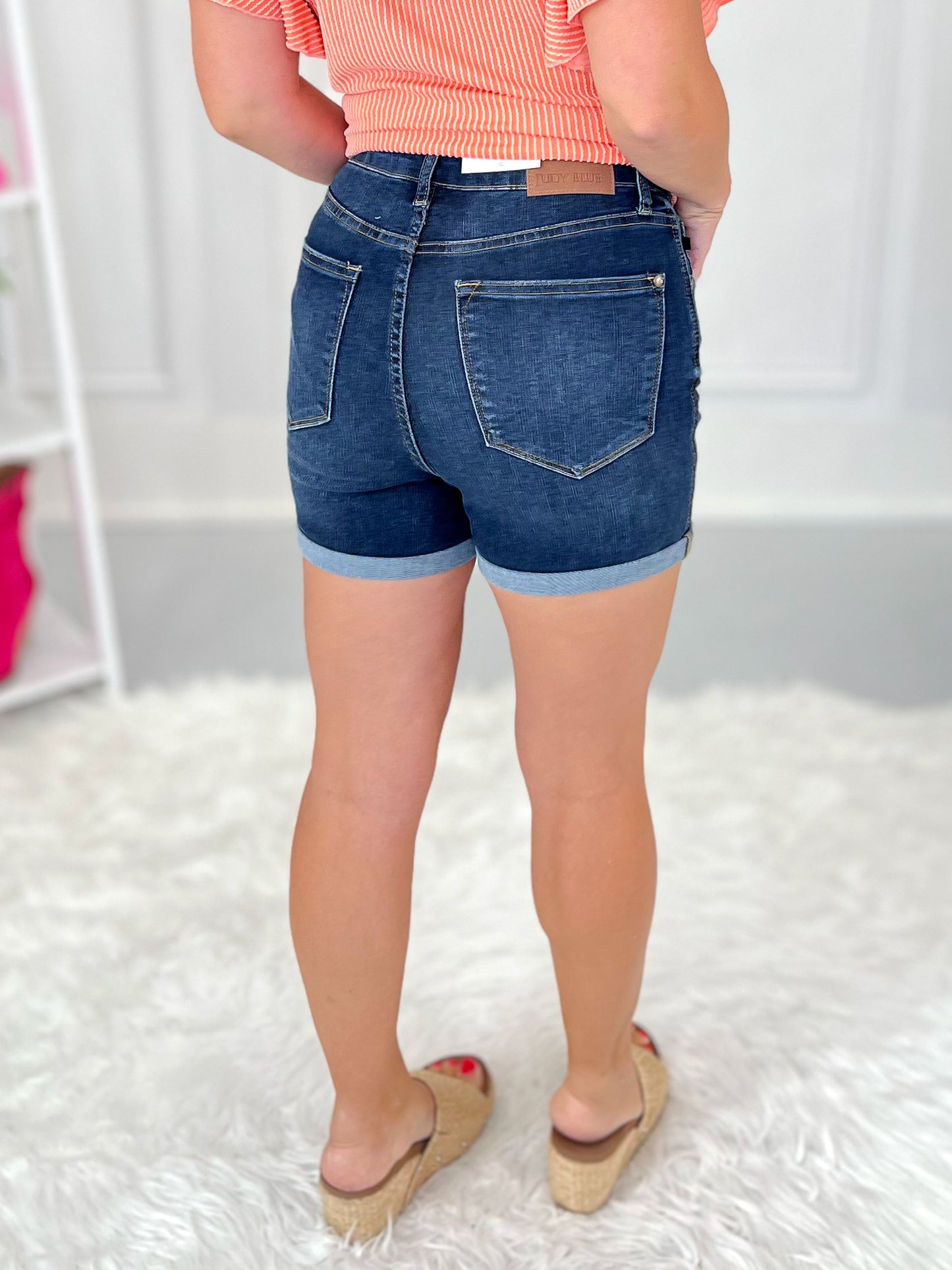 Fire And Ice - Judy Blue Tummy Control Cool Denim Shorts