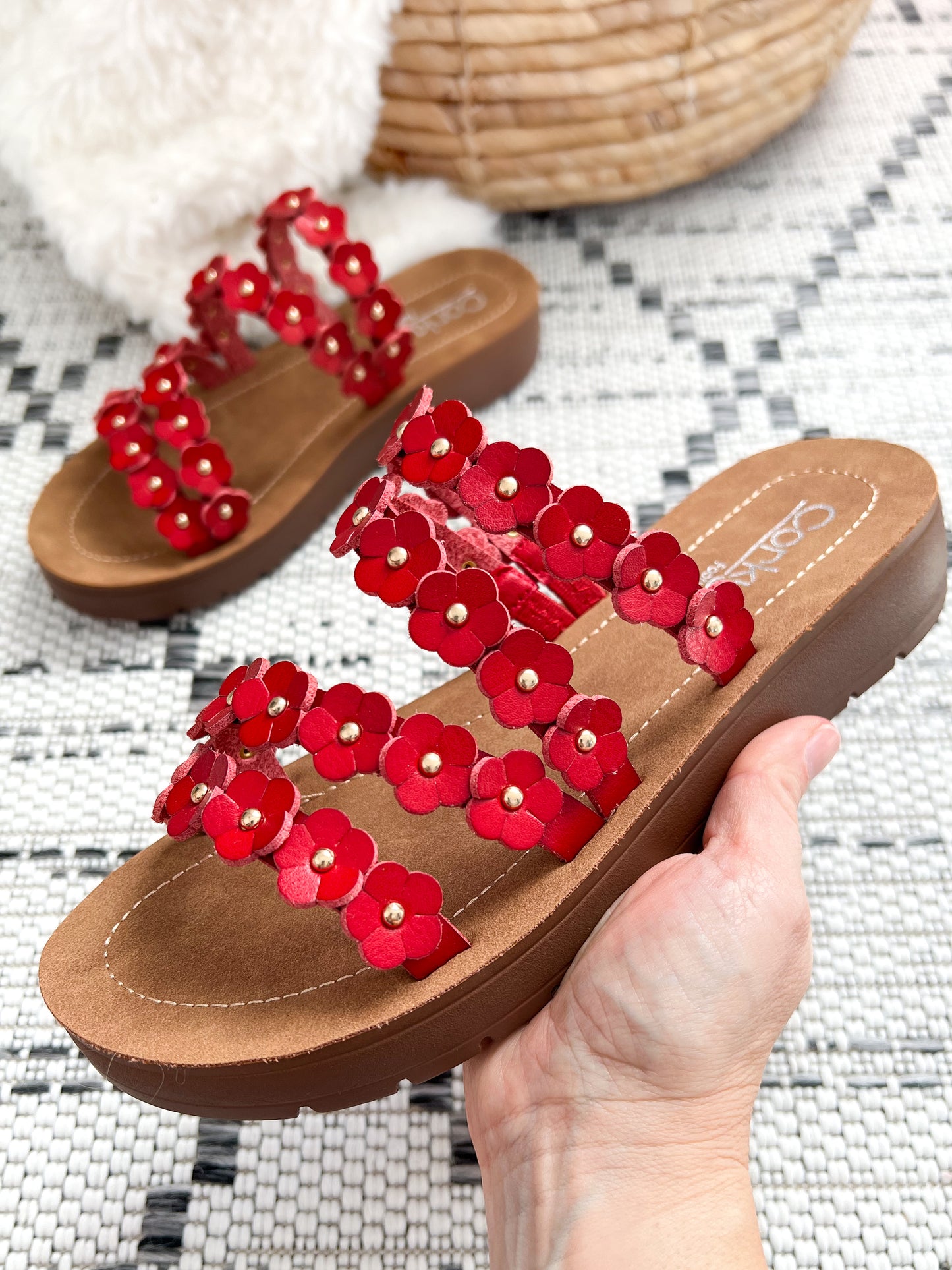 Corky's Garden Party Sandal - Red