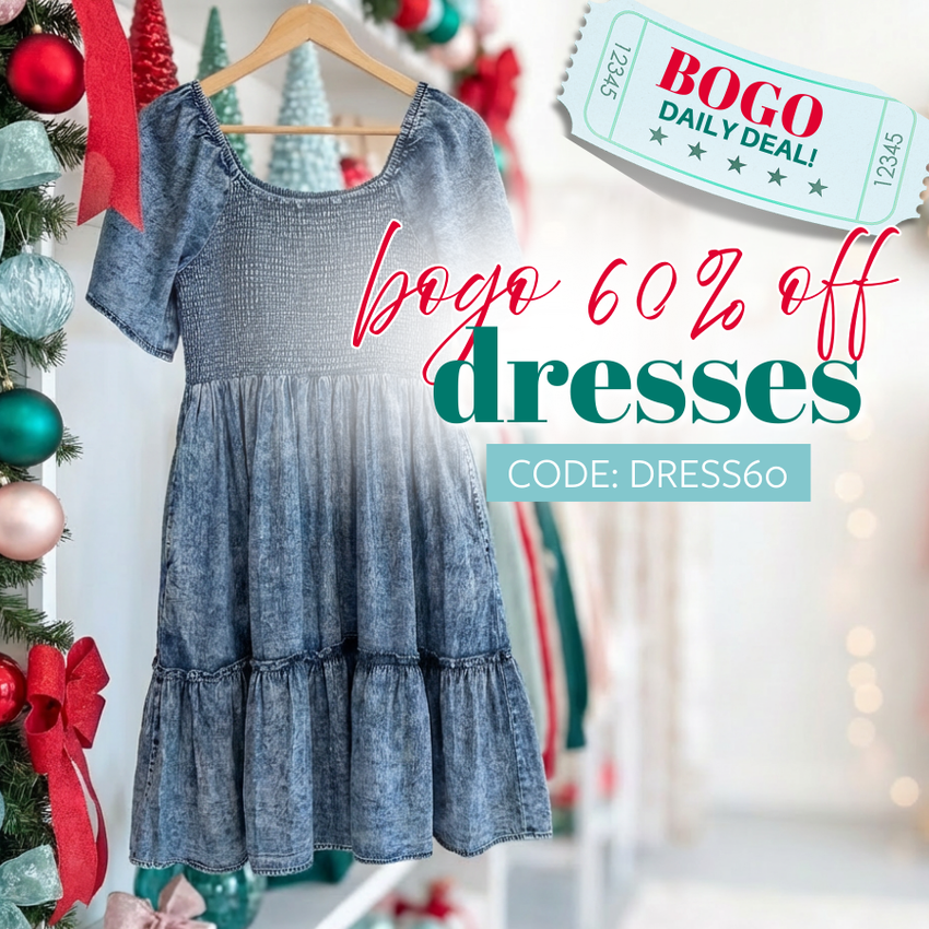 Buy 1, Get 1 60% off on the entire Dresses Collection
