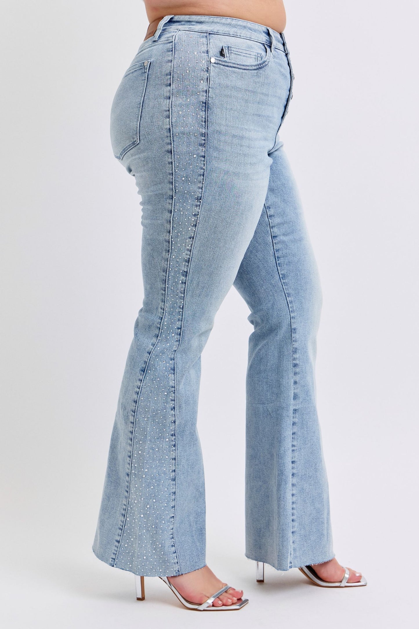 All That Bling - Judy Blue Rhinestone Flare Jeans