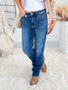 Hot Damn - Judy Blue Contrast Wash Thermal Straight Jean