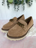 Corky's Literally Shoe - Camel Faux Suede