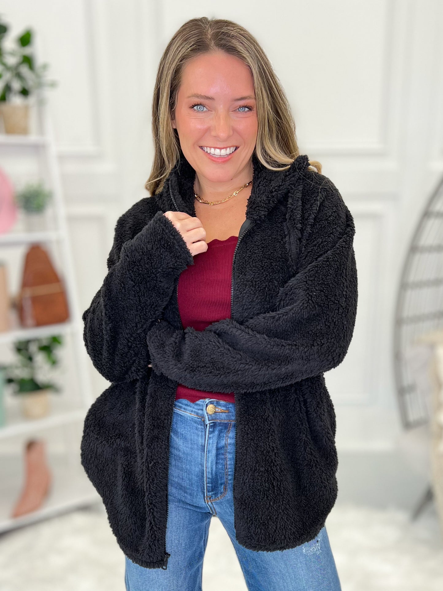 Fuzz For Days Zip Up Top