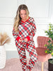 Holiday Pajama Pant Set - Red White Plaid