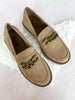 Corky's Literally Shoe - Camel Faux Suede