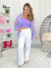 Judy Blue Braided Waistband Wide White Jeans - Final Sale