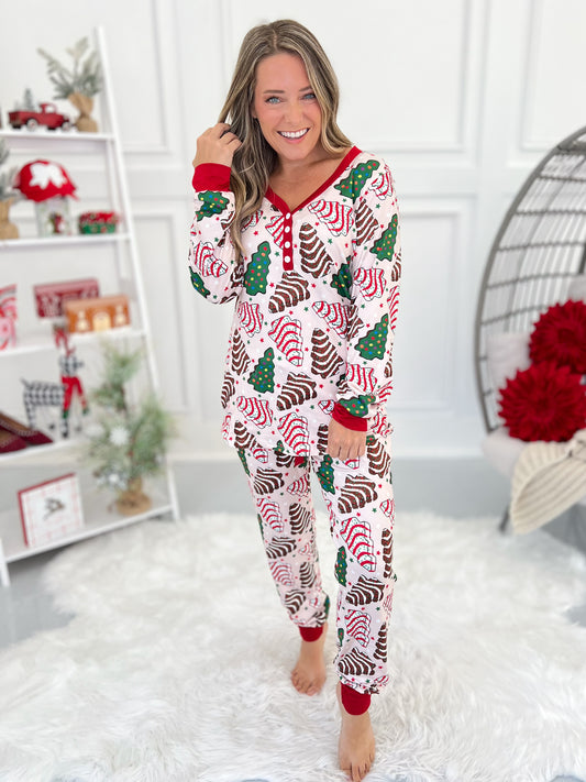 Holiday Pajama Jogger Set - Tree Cake