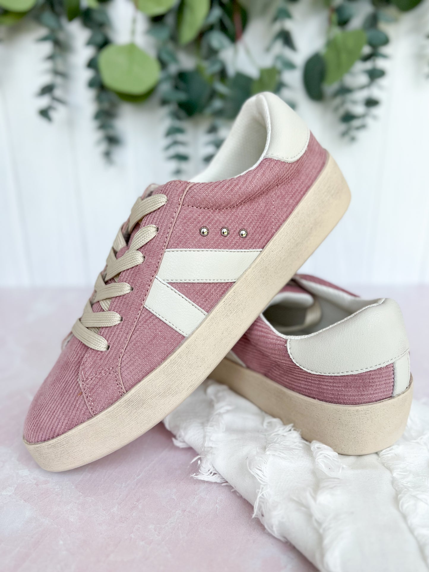 Corky's No Chaser Sneaker - Blush Corduroy