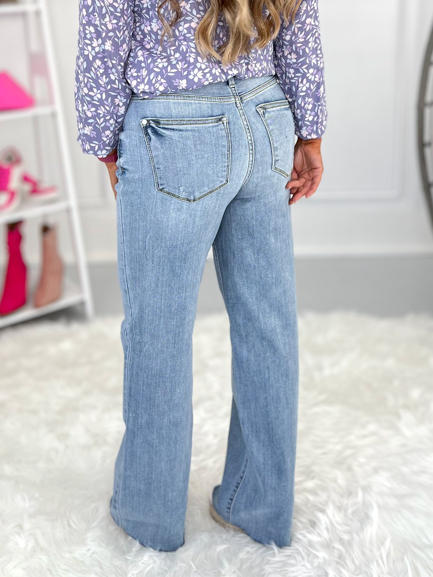 Low Rider - Judy Blue V Front Waistband Straight Fit Jeans