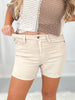 Judy Blue - Tan Dyed Pocket Embroidered Shorts - Final Sale