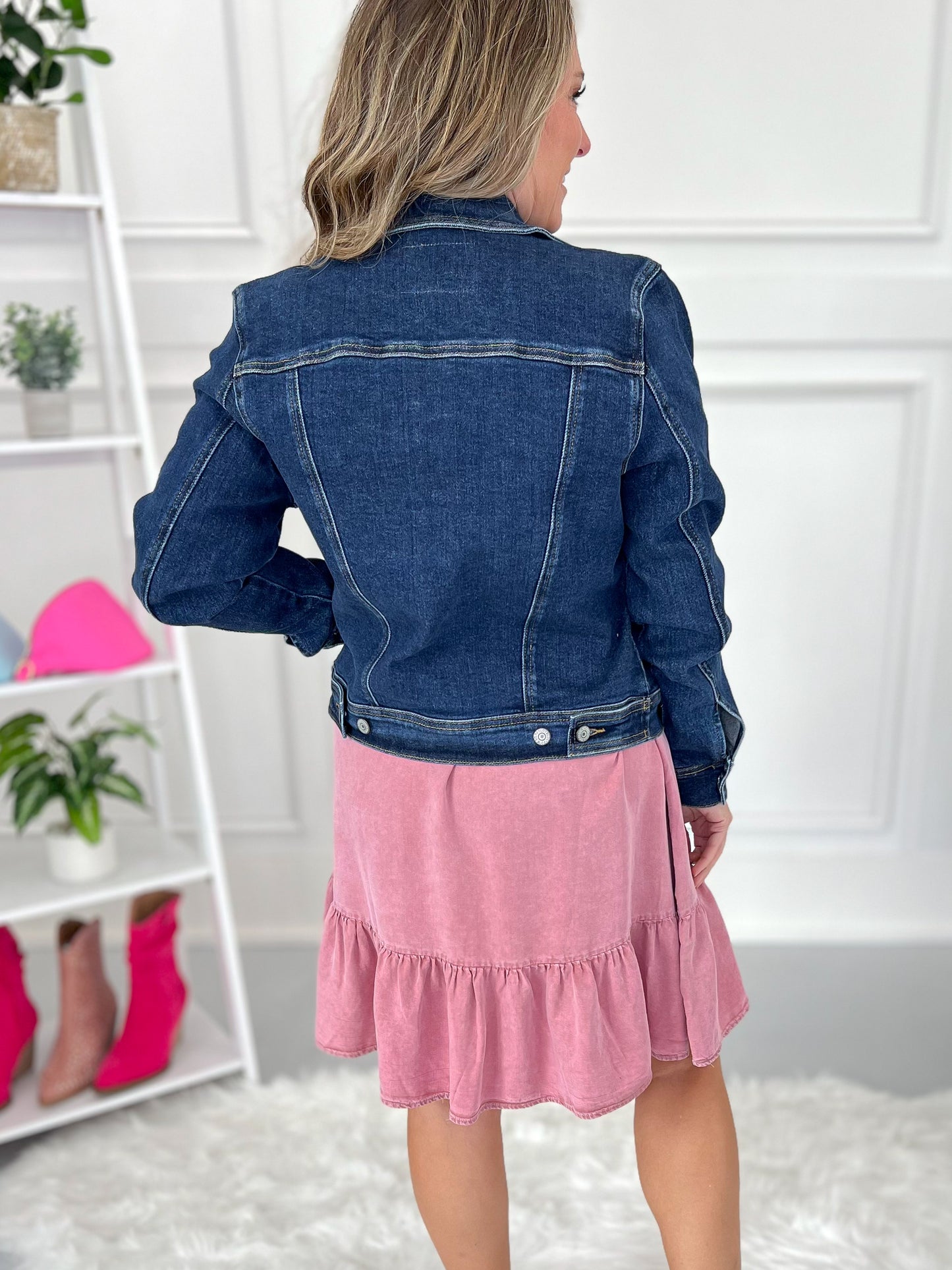 Judy Blue Classic Dark Denim Jacket - Final Sale