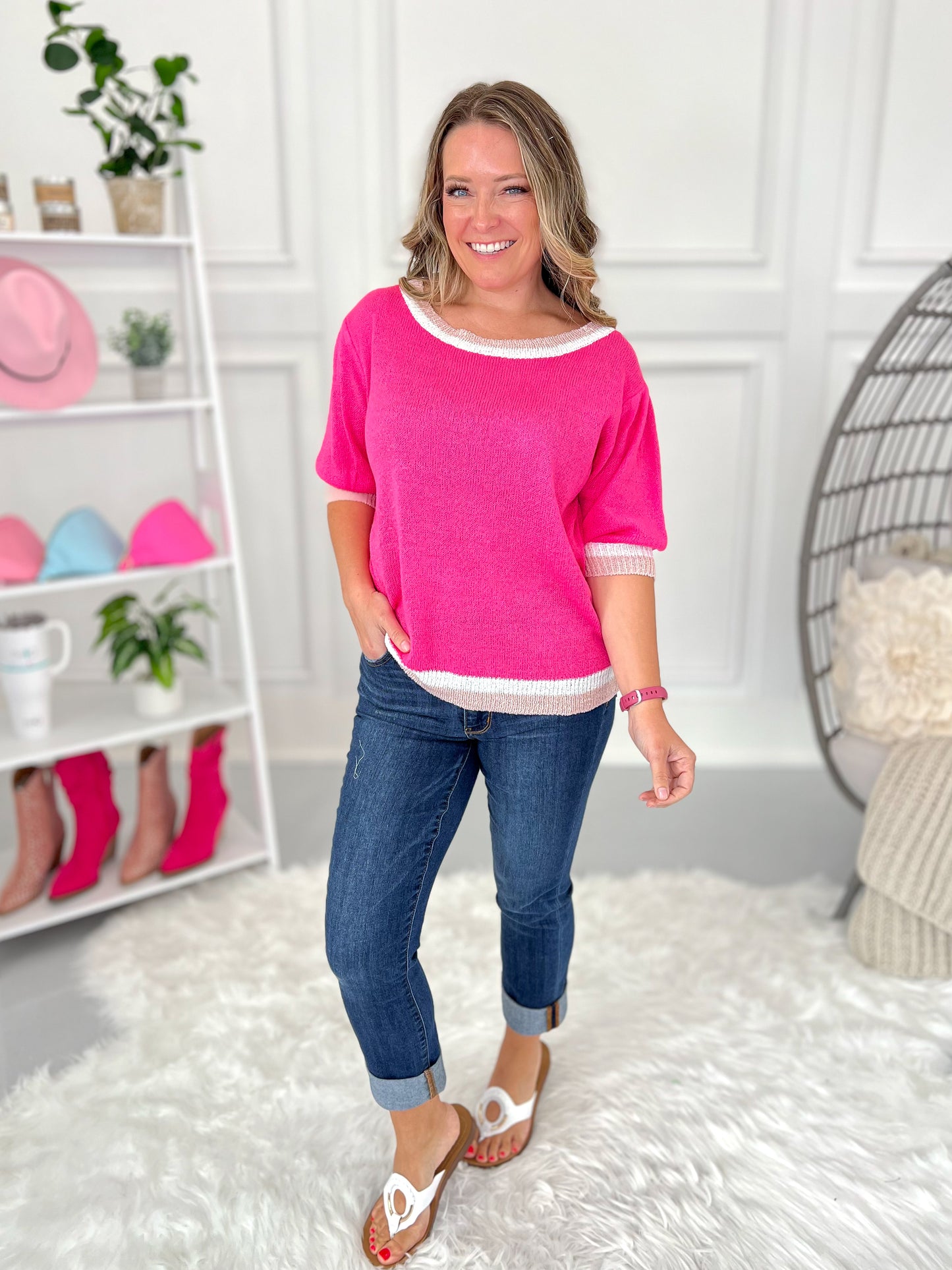 Pink About It Knit Top - Final Sale