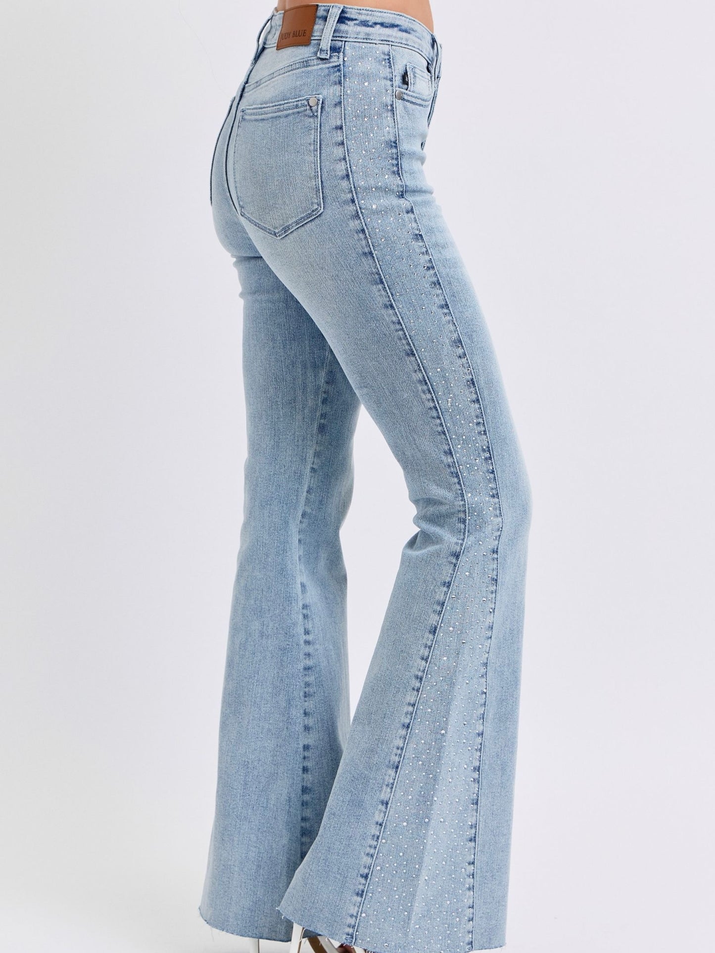 All That Bling - Judy Blue Rhinestone Flare Jeans