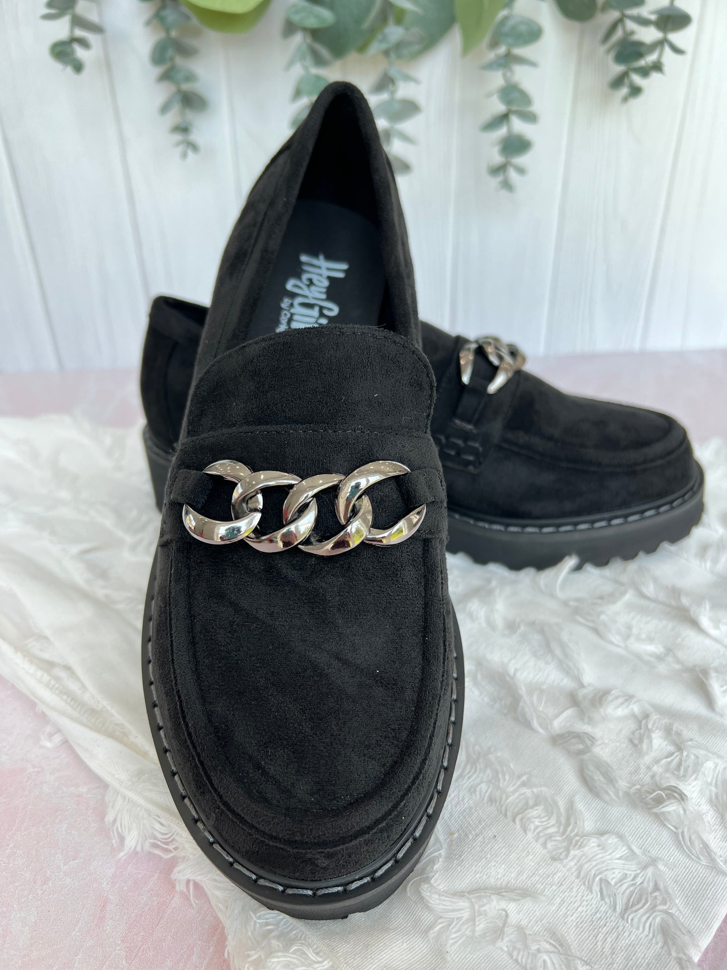 Corky's Literally Shoe - Black Faux Suede