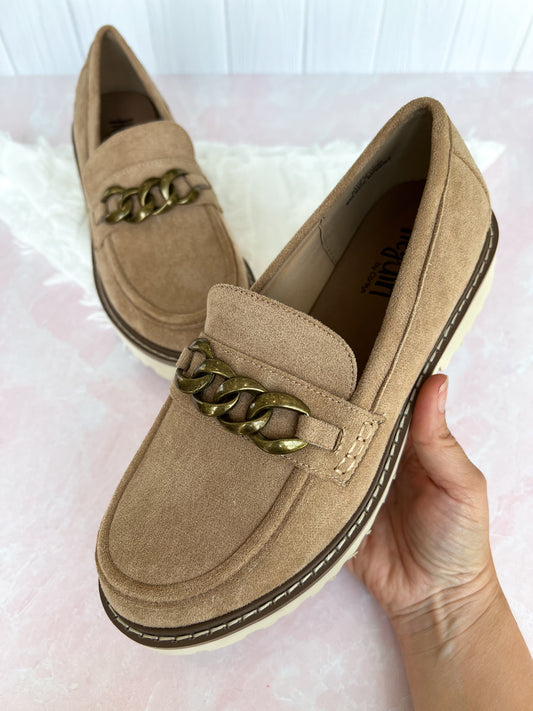 Corky's Literally Shoe - Camel Faux Suede