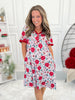 Holiday Short Sleeve Pajama Dress - Floral