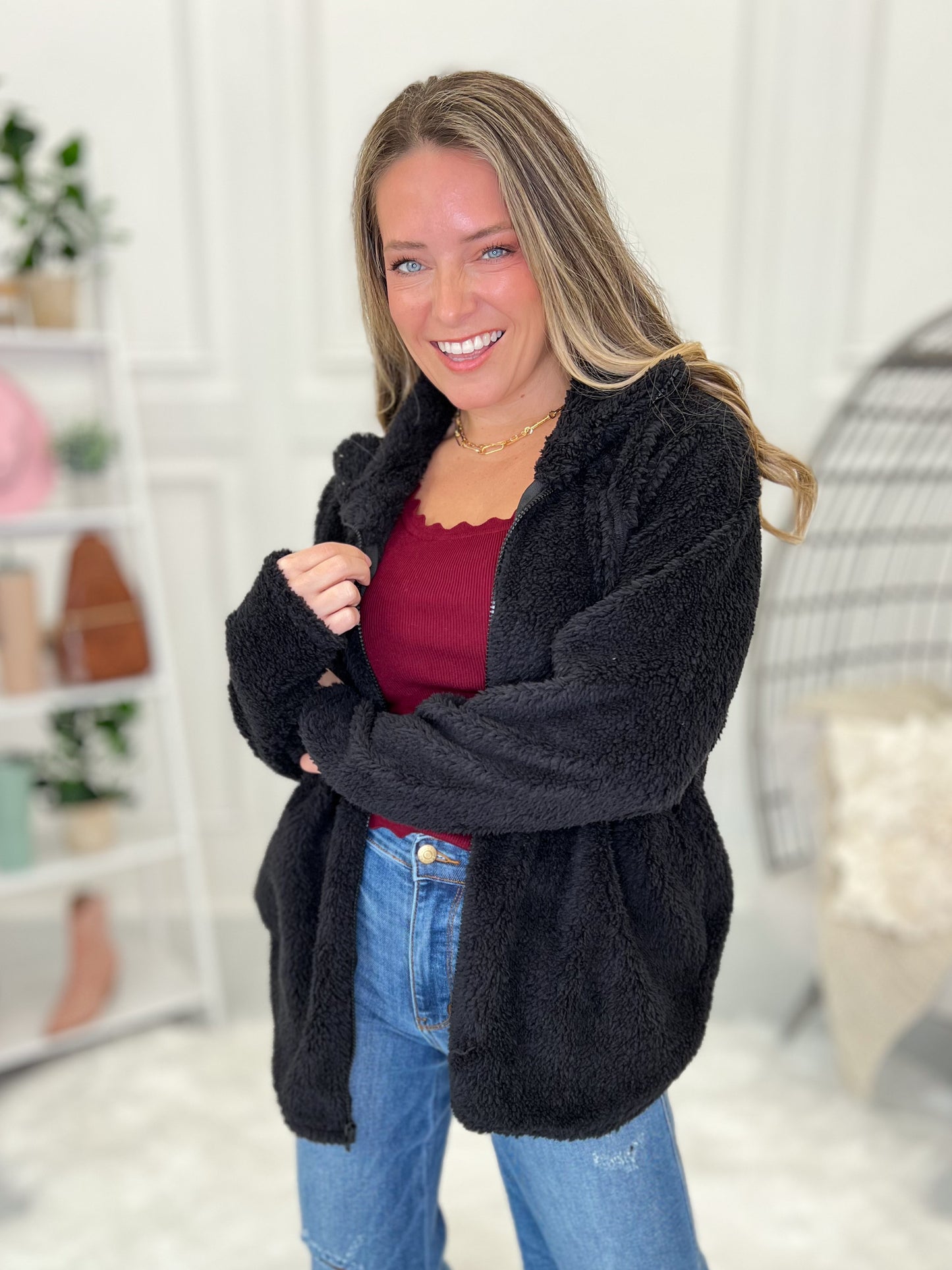 Fuzz For Days Zip Up Top