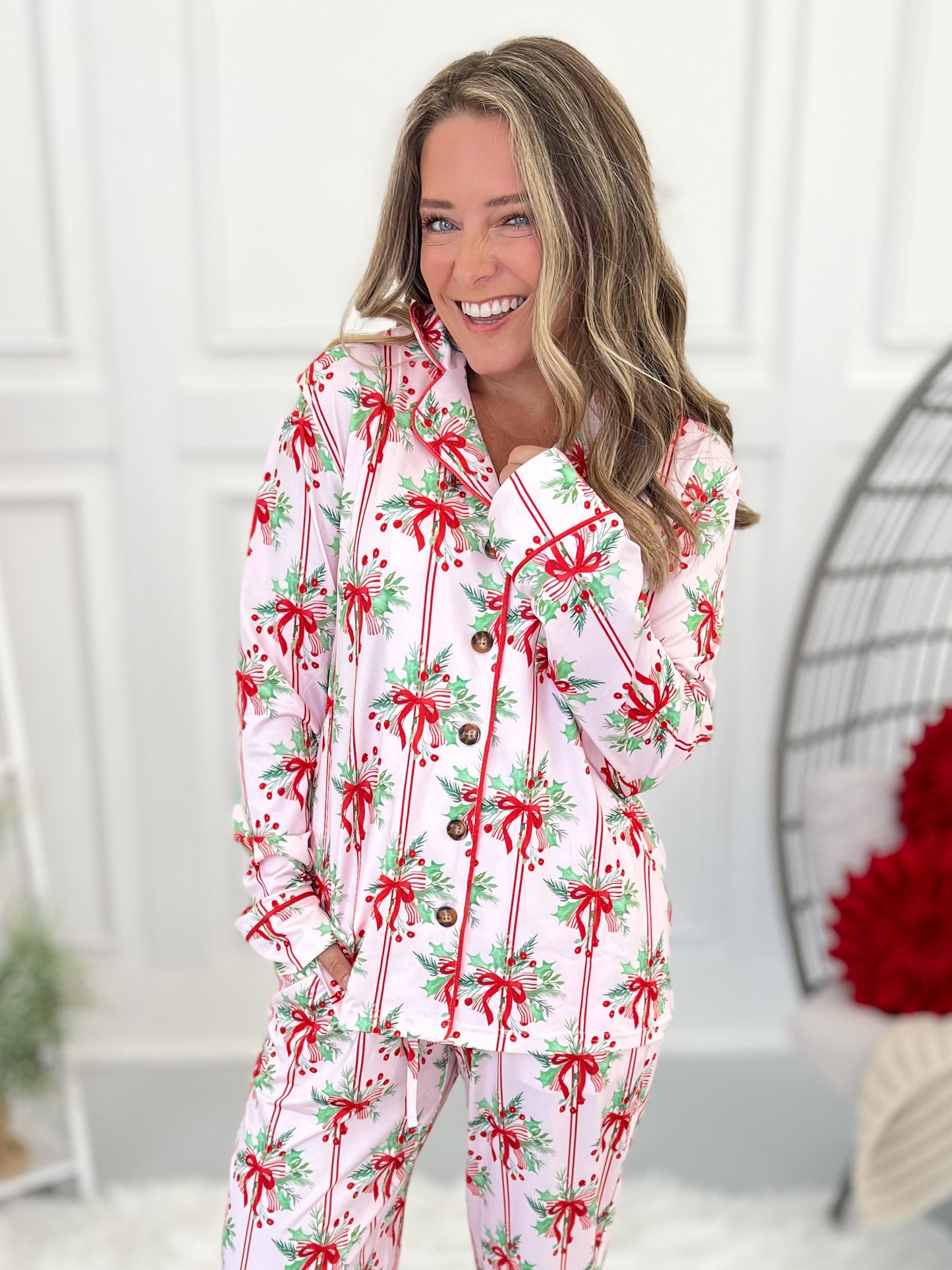 Christmas Bow Holiday Lounge Set