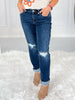 It's A Date - Judy Blue Mild Distressed Slim Jeans