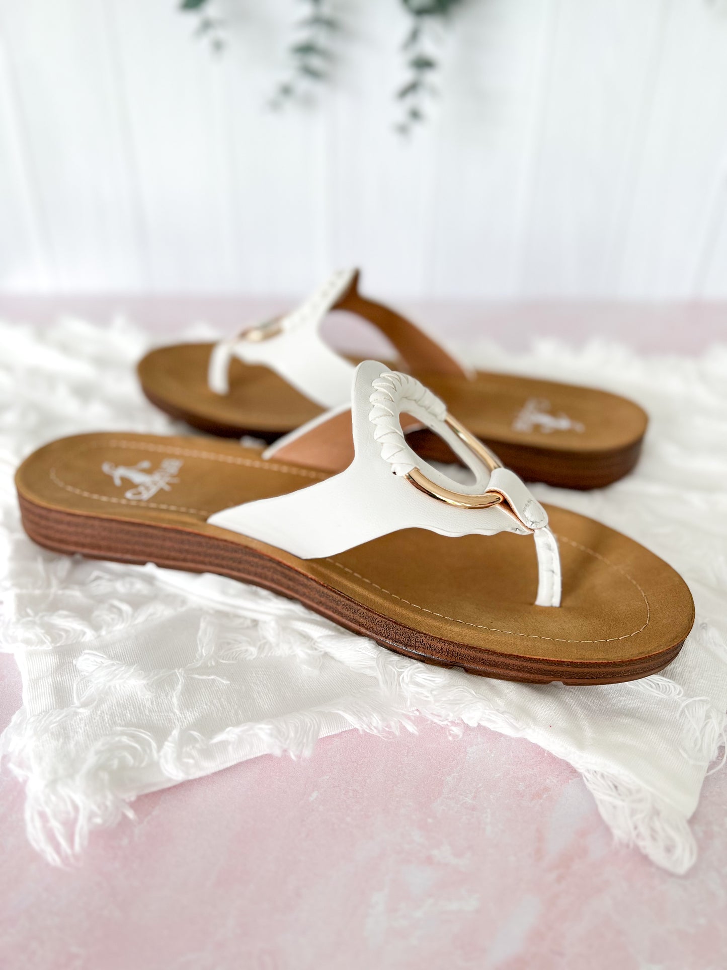 Corky's Ring My Bell Sandal - White - Final Sale