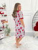 Holiday Short Sleeve Pajama Dress - Floral