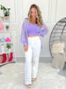 Judy Blue Braided Waistband Wide White Jeans - Final Sale