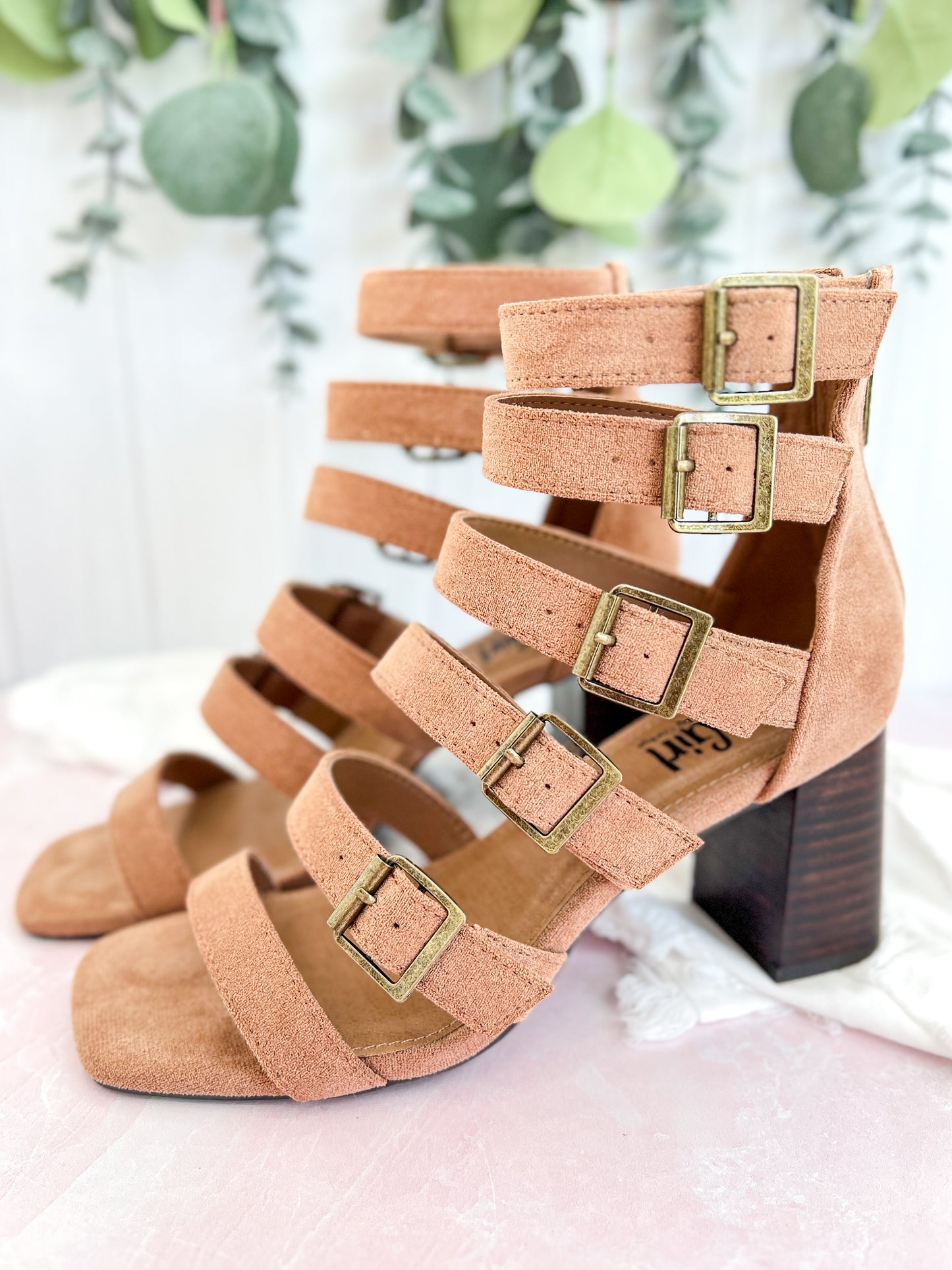 Corky's Buckle Down Heel - Camel - Final Sale