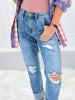 Just Wanna Have Fun - Judy Blue Distressed Boyfriend Jeans