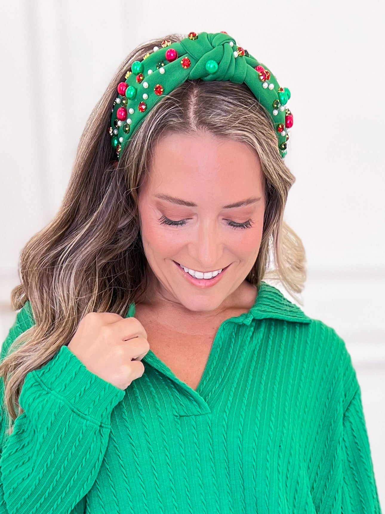 Christmas Jingle Bell Bead Headband