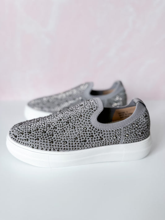 Corky's Swank Sneaker - Grey Crystals