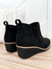 Corky's Tomb Wedge - Black Suede