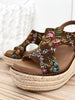 Corky's Freddie Wedge - Rust Floral