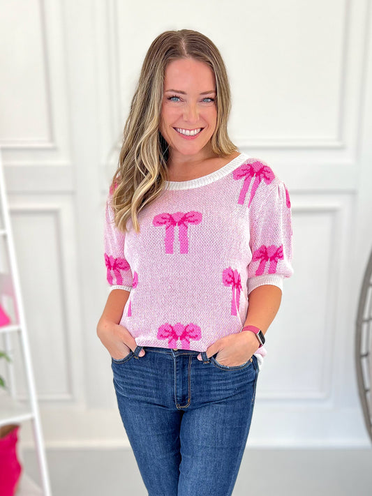 Put A Bow On It Knit Top