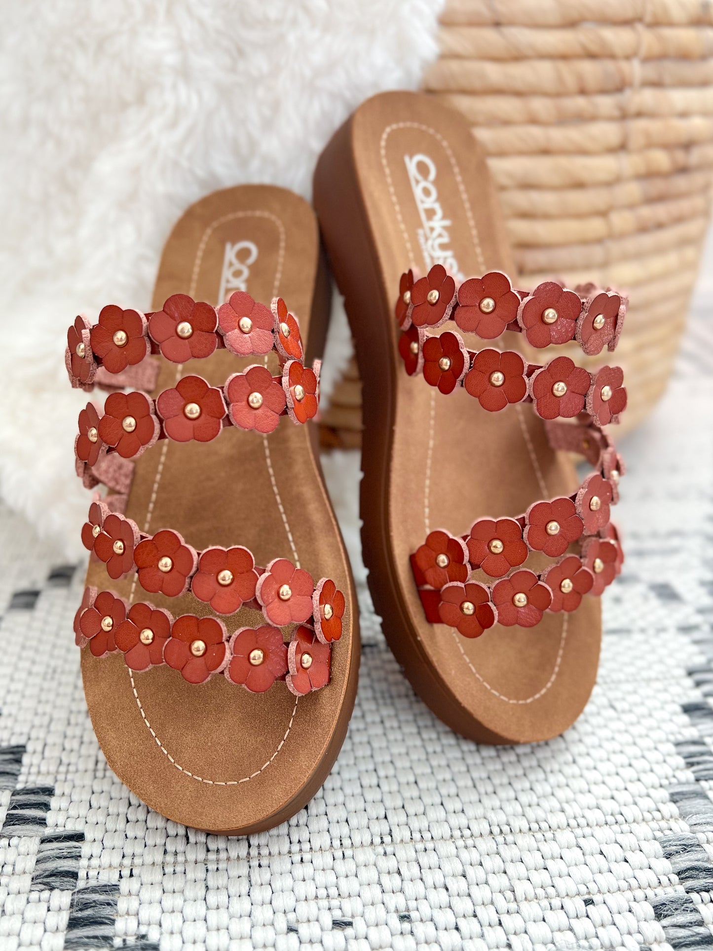 Corky's Garden Party Sandal - Cognac