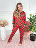 Holiday Pajama Pant Set - Green Red Plaid