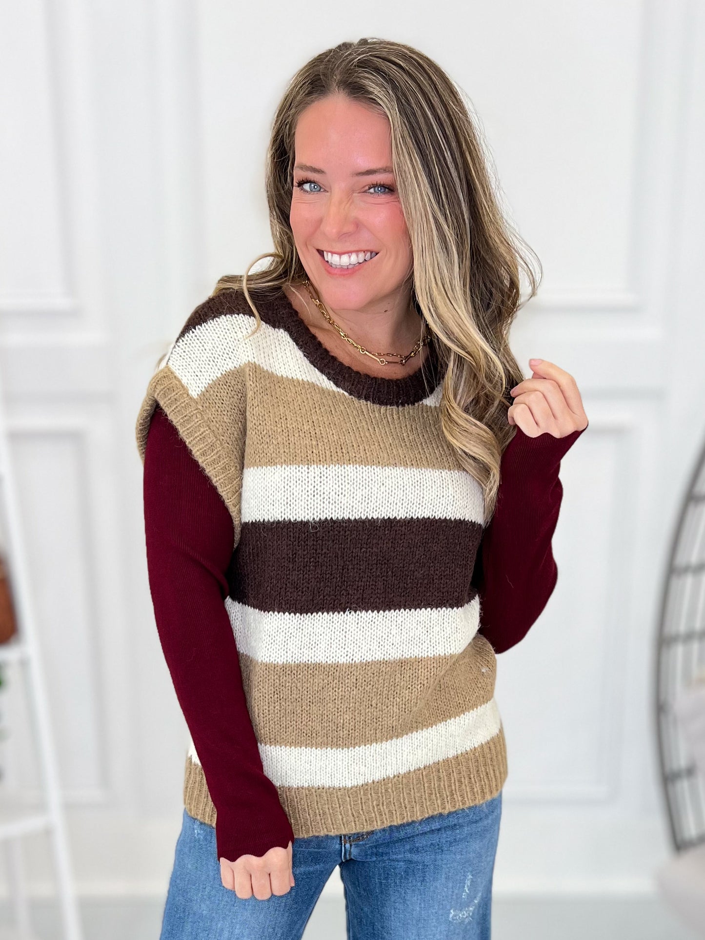 Glass Half Full Sweater Vest - Final Sale