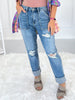 Just Wanna Have Fun - Judy Blue Distressed Boyfriend Jeans