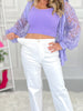 Judy Blue Braided Waistband Wide White Jeans - Final Sale