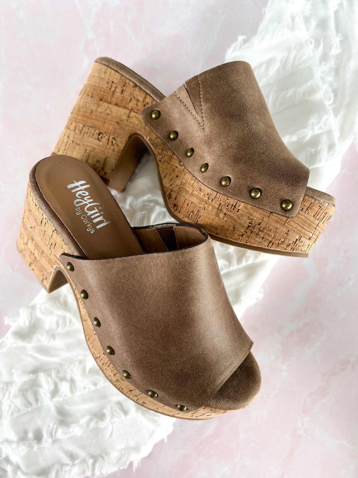 Corky's Baba Bing Heel - Brown Distressed