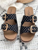 Corky's Manifest Wedge - B & W Polka Dot