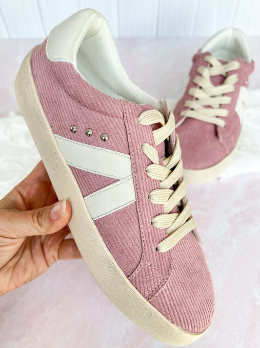 Corky's No Chaser Sneaker - Blush Corduroy