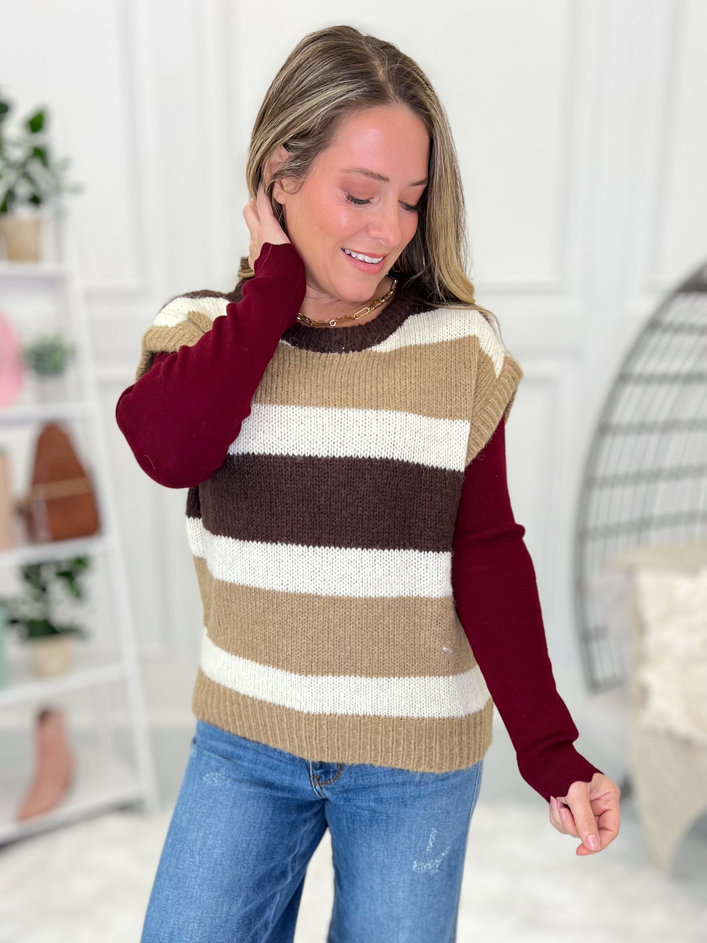 Glass Half Full Sweater Vest - Final Sale