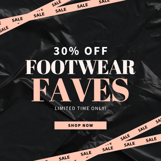 30% off select shoes