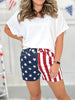 The Red, White, & Blue - Judy Blue American Flag Fray Hem Shorts - Final Sale