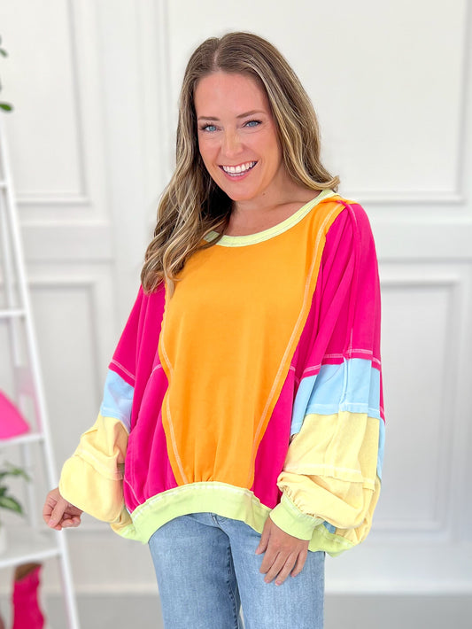 Sherbet Savor Pullover Top - Final Sale